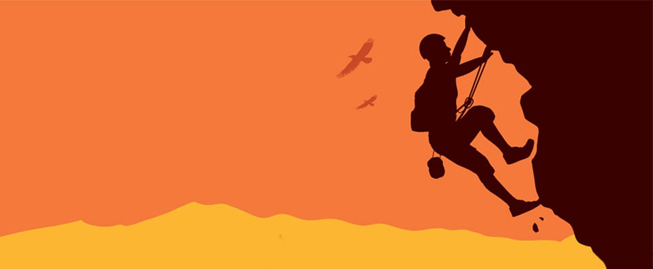 climbing guy graphic