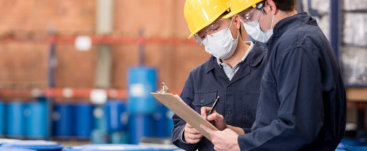 workers doing inventory