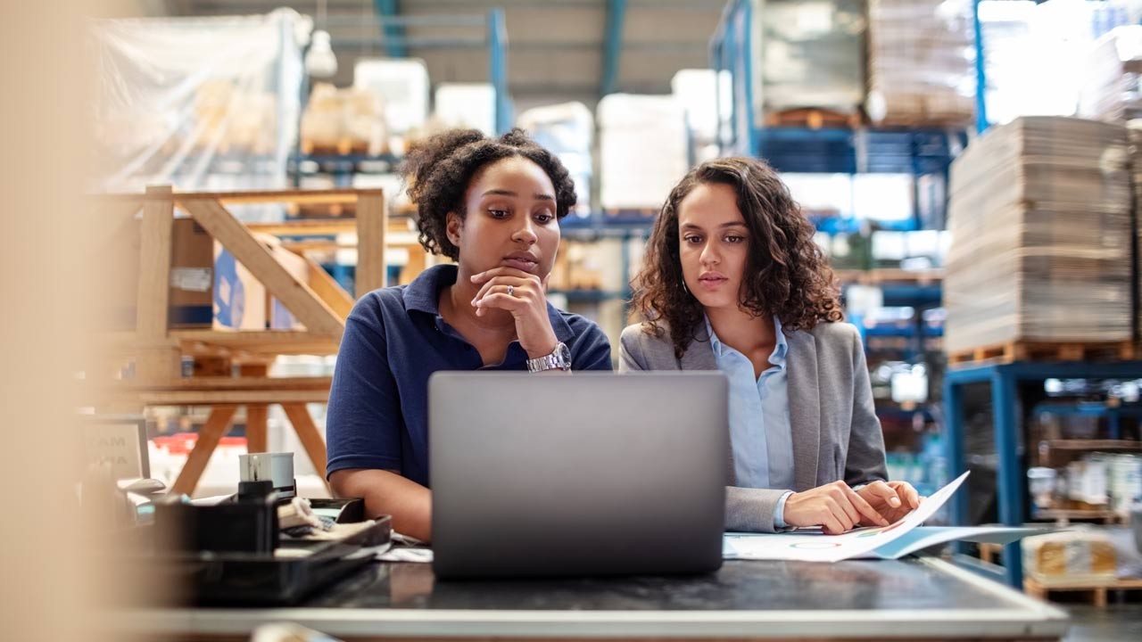 Employees in warehouse