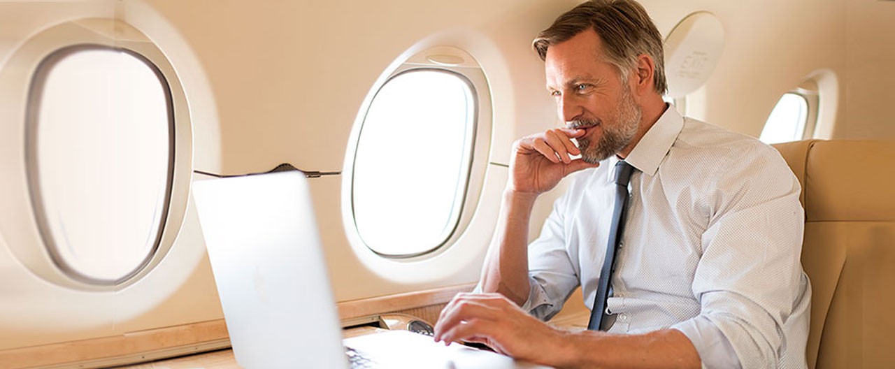a guy working in the plane