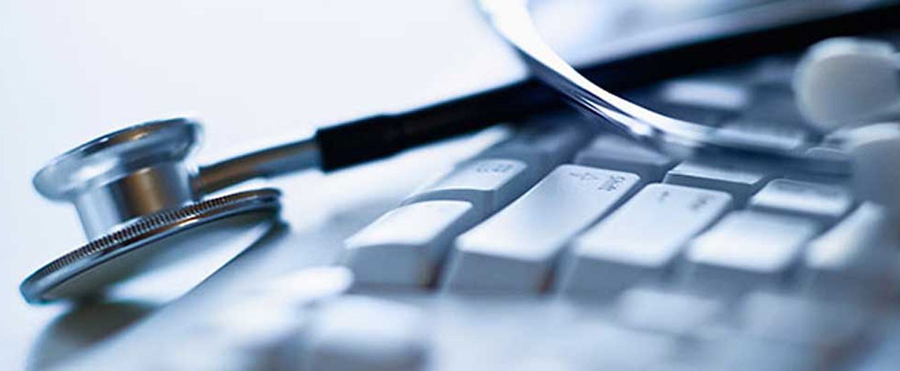 stethoscope on keyboard