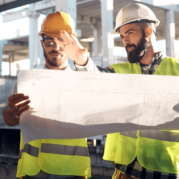 construction workers on site