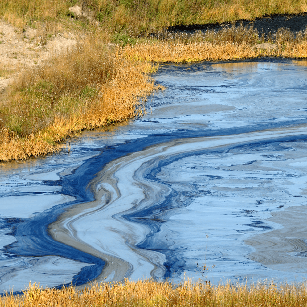 polluted river