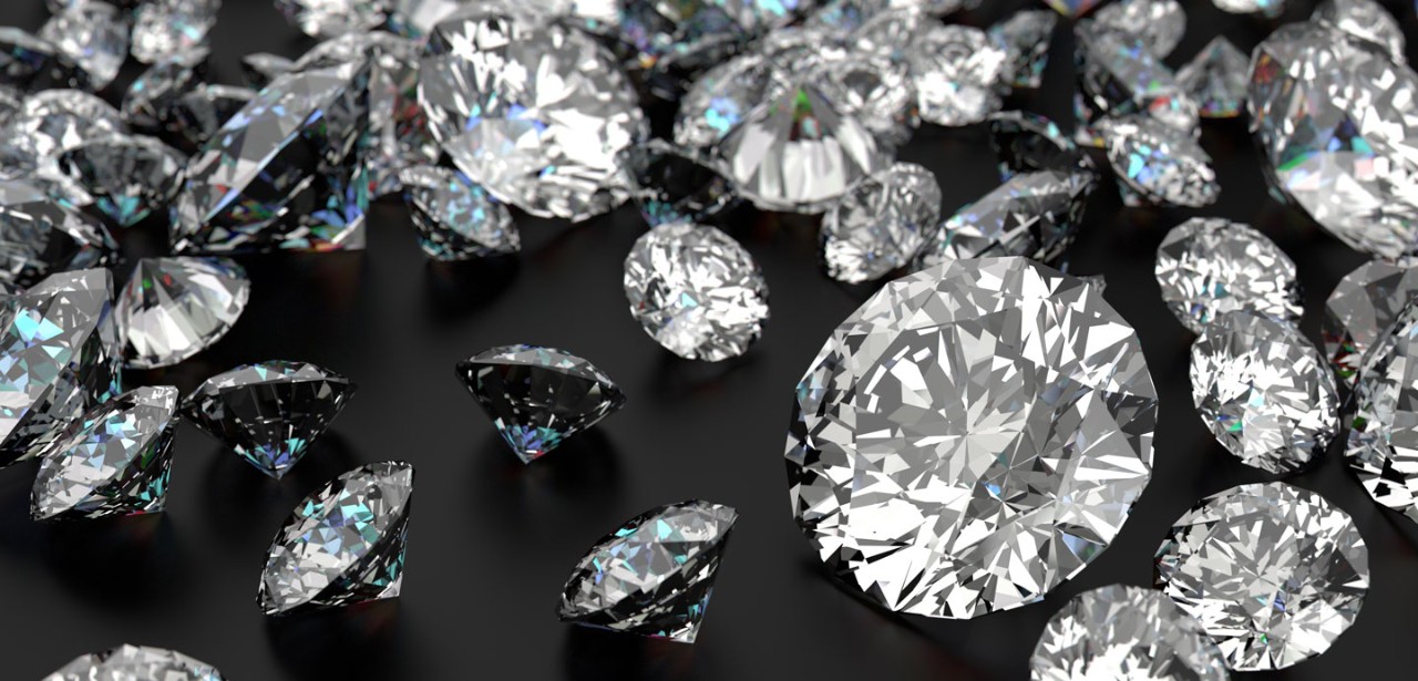 close up of diamonds