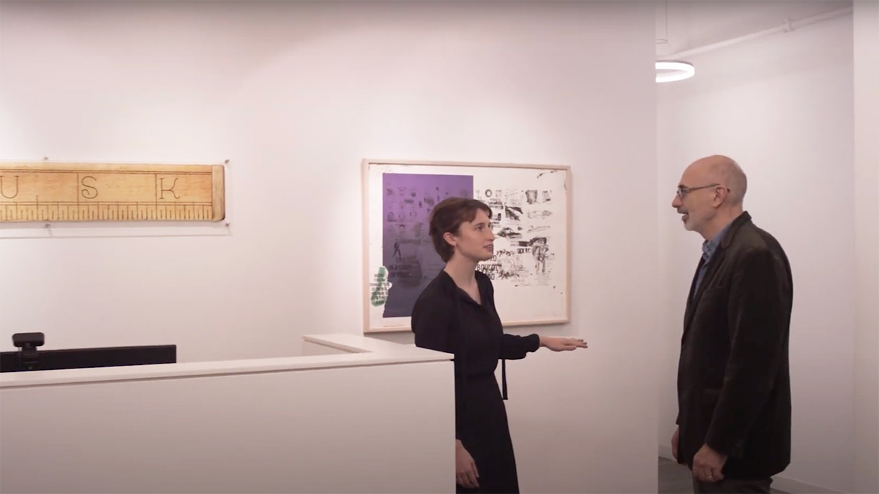 man and woman talking