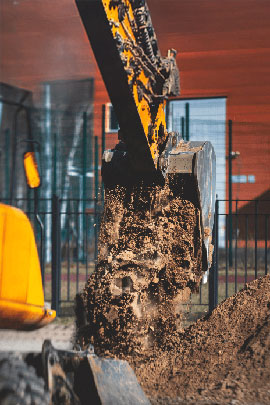 yellow excavator