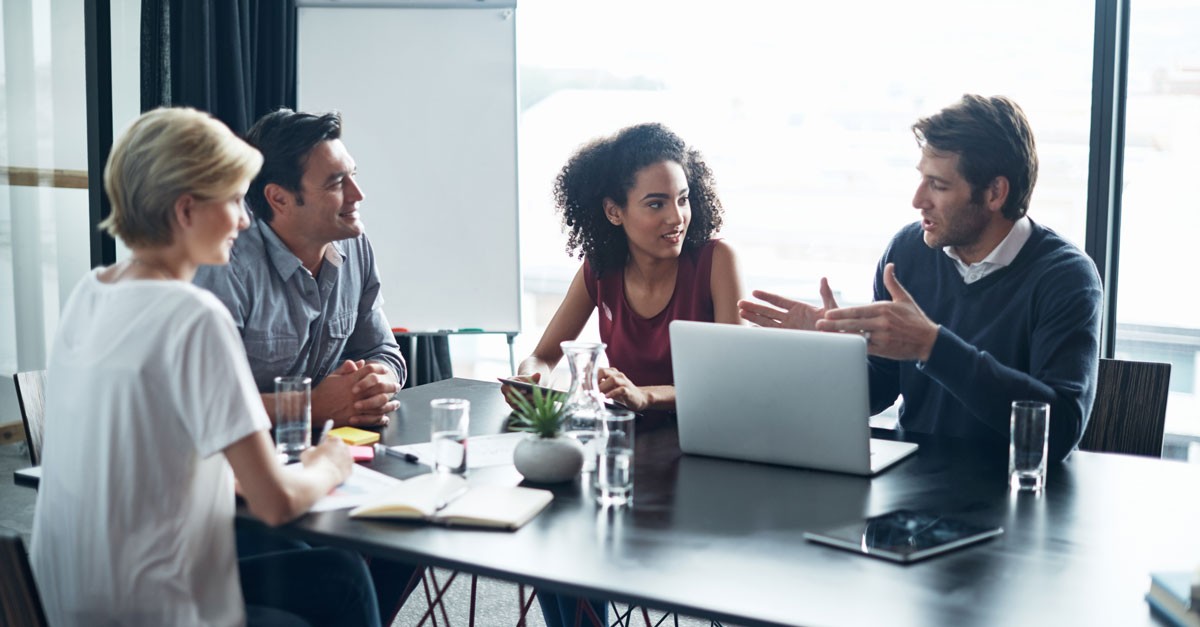 employees talking