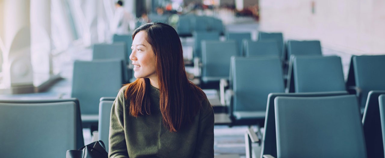 woman in airport