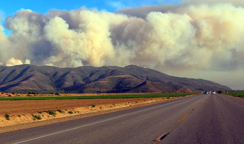 massive plumes of smoke