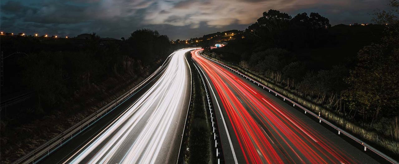 road at night