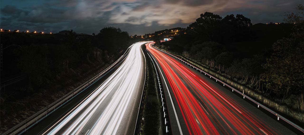 road at night