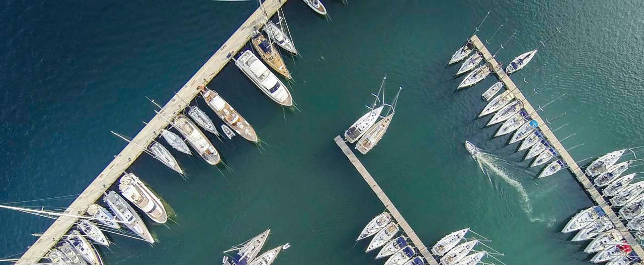 yachts on marine