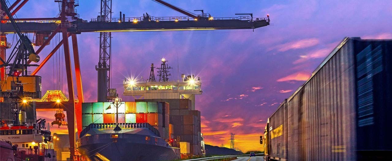 truck passing through a dock