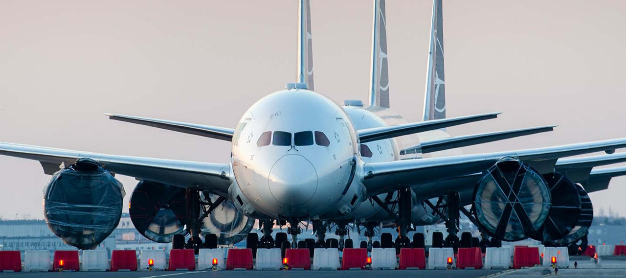 airplanes on runway