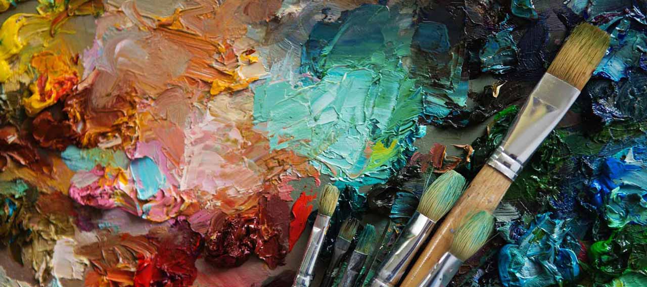 brush and paints