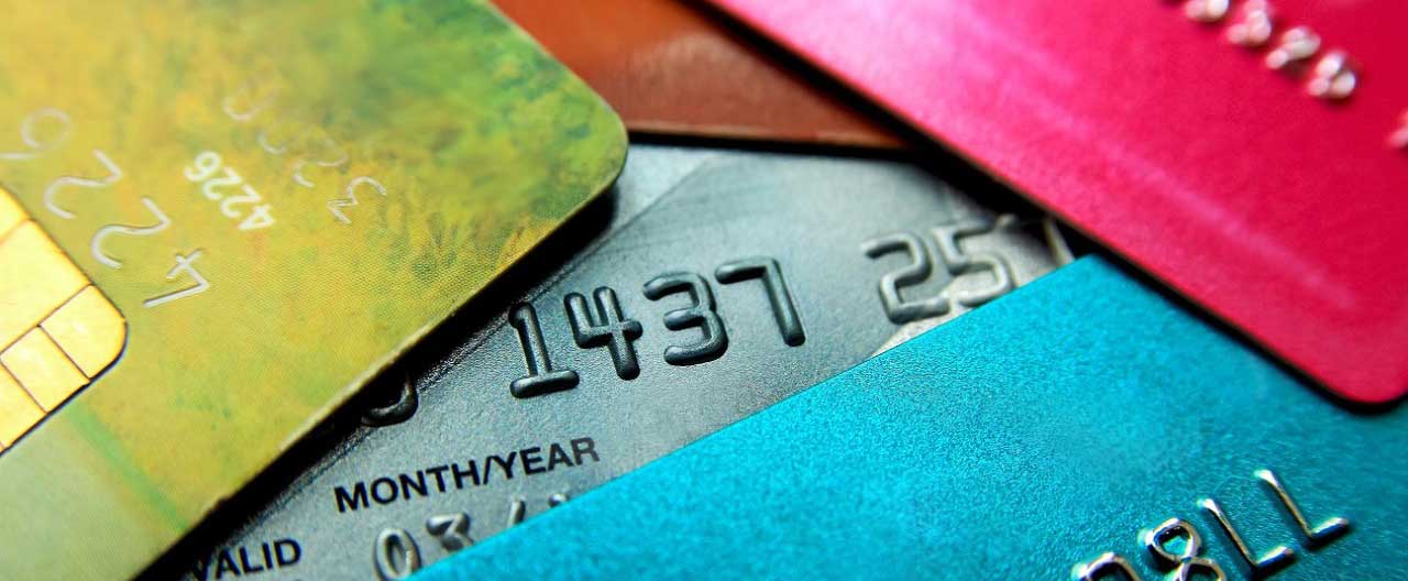 credit cards on top of each other