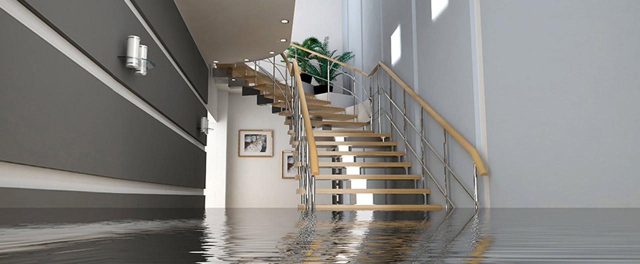 flooded staircase