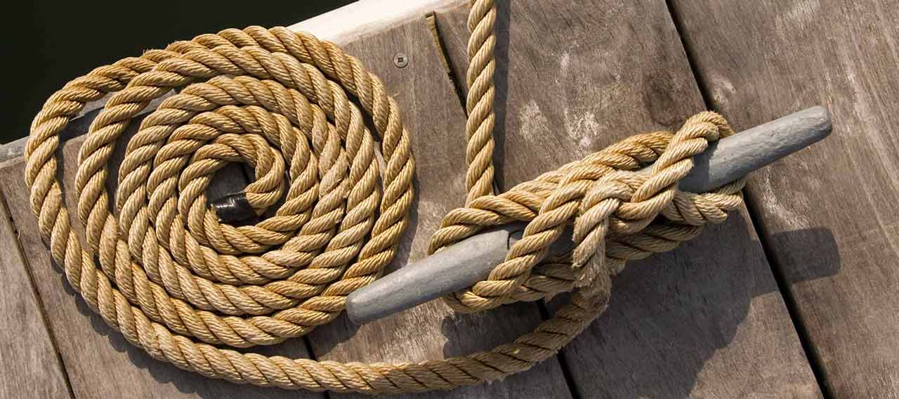 rope tied to dock