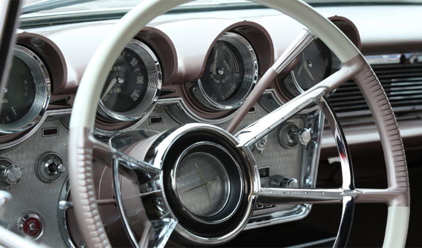 vintage steering wheel