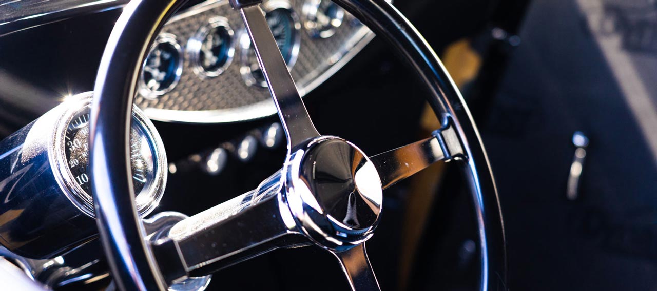 wheel of classic car