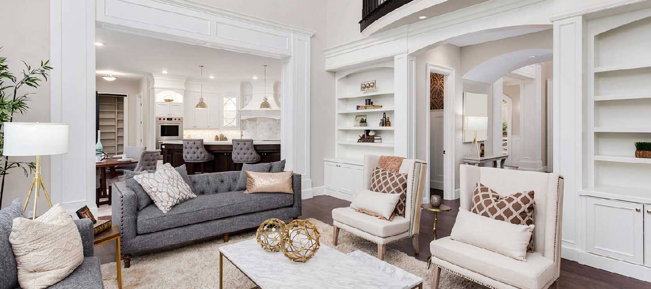 white living room