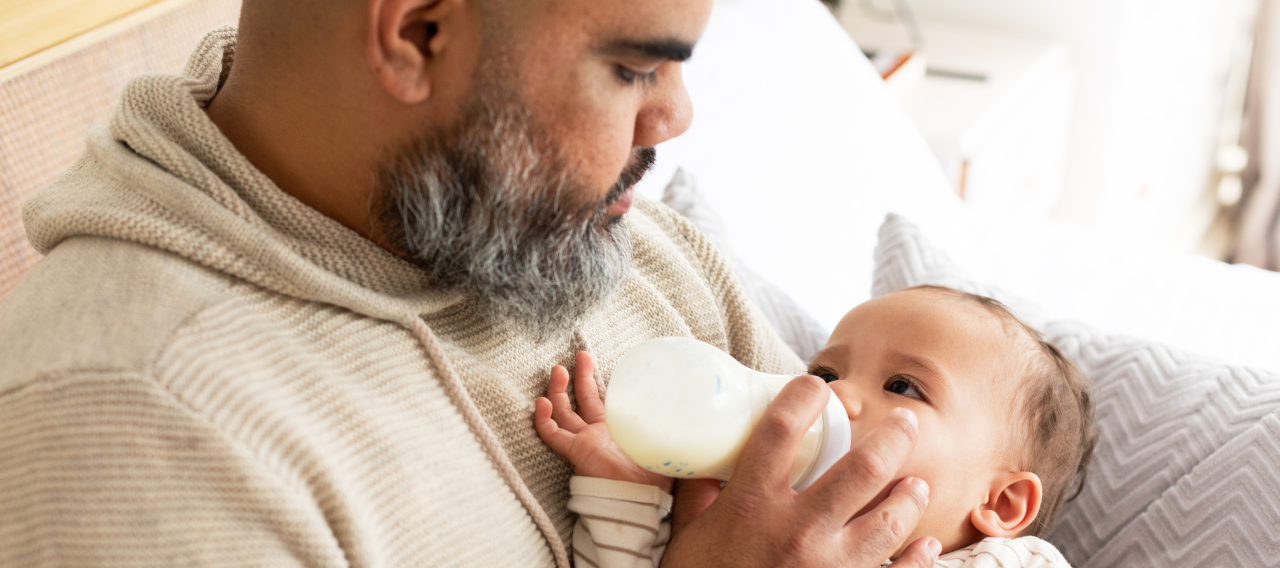 dad with a baby